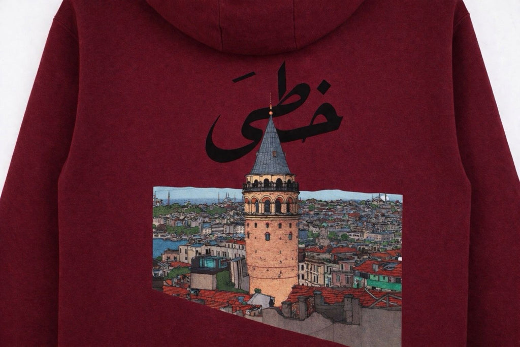 Galata tower Burgundy