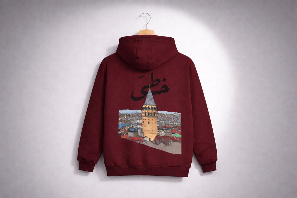 Galata tower Burgundy